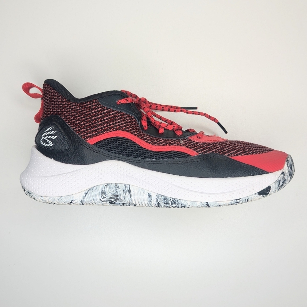 Under Armour Curry 3Z 24 Black Red White Basketball Shoes Men 9.5 Women 11